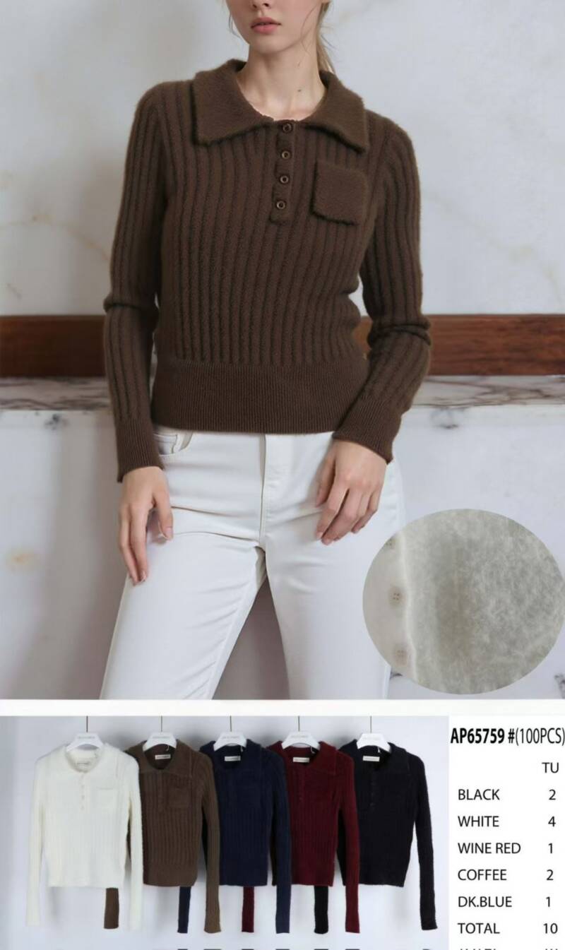 Swetry damska (Francja produkt) Roz Standard, Mix Kolor .Paczka 10 szt